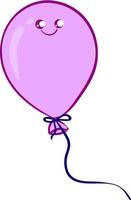 Cute balloon with eyes, illustration, vector on white background.