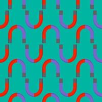 Simple magnets pattern, illustration, vector on white background.