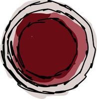 Cranberry juice, illustration, vector on white background.