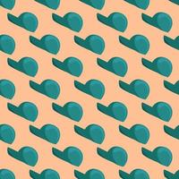 Green hats pattern, illustration, vector on white background