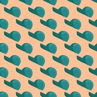 Green hats pattern, illustration, vector on white background