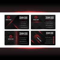 Dark Black And Red Business Card Template vector