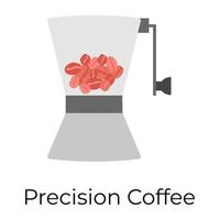 Trendy  Coffee Grinder vector