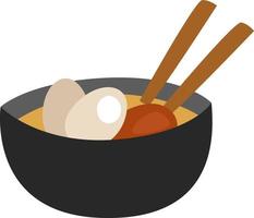 Oden de comida asiática, ilustración, vector sobre fondo blanco.