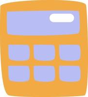 Yellow calculator, illustration, vector, on a white background. vector