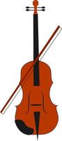 Viola instrument, illustration, vector on white background.