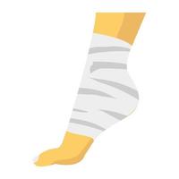 Trendy Foot Bandage vector