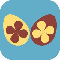 Two easter eggs, illustration, vector on a white background.