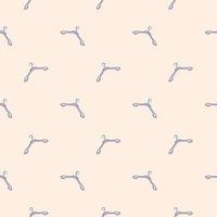 Little hangers,seamless pattern on light pink background. vector