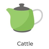 Trendy Coffee Cattle vector