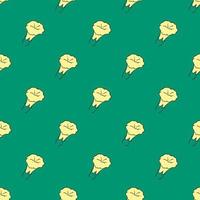 Small flowers ,seamless pattern on green  background. vector