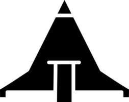 Cohete triángulo negro, ilustración, vector sobre fondo blanco.