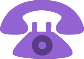 Purple hotel service phone, illustration, vector, on a white background. vector