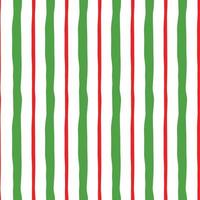 Traditional Merry Christmas background. Seamless pattern made on green red colors. Geometric vertical lines template. Texture can be used for wallpaper, pattern fills, web page for New Year design vector