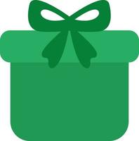 Turquoise gift box with bow, illustration, vector on a white background.