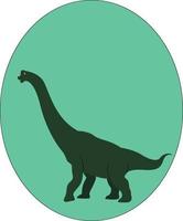 Big brachiosaurus, illustration, vector on white background.