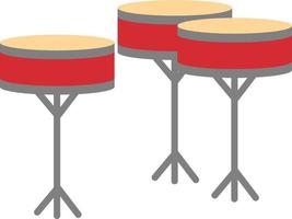 Drums, illustration, vector on white background.