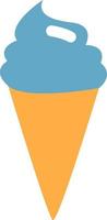 Ice cream in a cone, illustration, vector, on a white background. vector