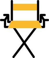 Filming chair, illustration, vector on a white background.