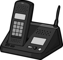 A new wireles telephone, illustration, vector on white background.