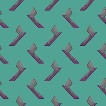 Desk on computer seamless pattern vector