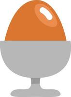 Breakfast egg, illustration, vector, on a white background. vector