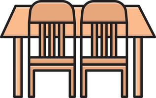 table chair vector illustration on a background.Premium quality symbols.vector icons for concept and graphic design.