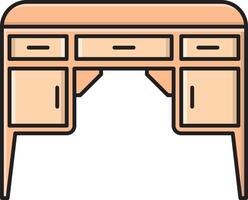 drawer desk vector illustration on a background.Premium quality symbols.vector icons for concept and graphic design.