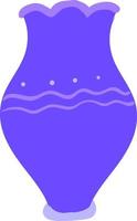 Purple flat vase, illustration, vector on white background.