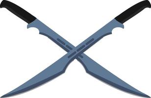 espadas ninja, ilustración, vector sobre fondo blanco