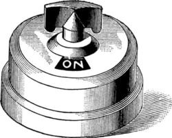 interruptor de lámpara, ilustración vintage. vector