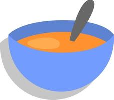 Dinner soup, illustration, vector, on a white background. vector