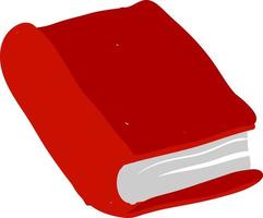 Red book, illustration, vector on white background.