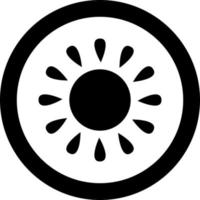 Kiwi in half, illustration, vector on white background.