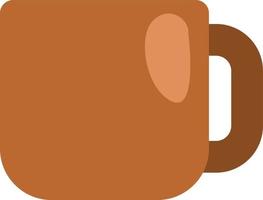 Taza de café, ilustración, vector sobre fondo blanco.