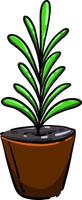 Flower in pot, illustration, vector on white background