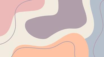 Fashion Stylish Templates with Organic Abstract Shapes and Line in Nude Pastel Colors Minimalist Background with Copy Space for Text or Message vector