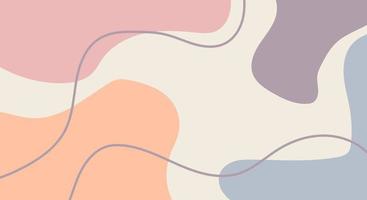 Fashion Stylish Templates with Organic Abstract Shapes and Line in Nude Pastel Colors Minimalist Background with Copy Space for Text or Message vector