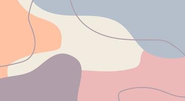 Fashion Stylish Templates with Organic Abstract Shapes and Line in Nude Pastel Colors Minimalist Background with Copy Space for Text or Message vector