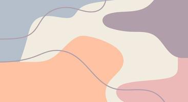 Fashion Stylish Templates with Organic Abstract Shapes and Line in Nude Pastel Colors Minimalist Background with Copy Space for Text or Message vector