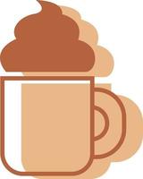 Coffee in a cup, illustration, vector on white background.
