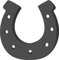 Horseshoe, illustration, vector on white background.