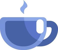 Cup of hot tea, illustration, vector on a white background.