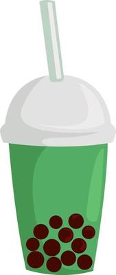Bubble tea, illustration, vector on white background.
