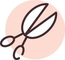 Stationery scissors, illustration, vector on a white background.