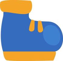 Blue camping boots, illustration, vector on a white background.
