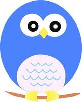 Blue bird, illustration, vector on white background.