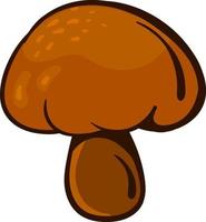 Brown mushroom, illustration, vector on a white background.