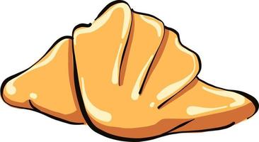 Yellow croissant ,illustration,vector on white background vector