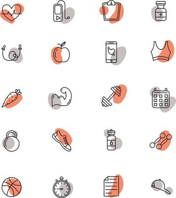 Fitness sport, illustration, vector, on a white background.